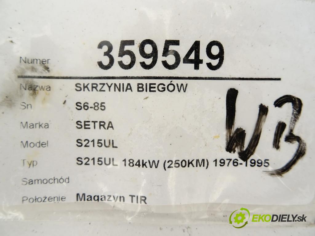 SETRA Series 200 1972 - 1991    S215UL 184kW (250KM) 1976-1995  převodovka S6-85 (Převodovky)