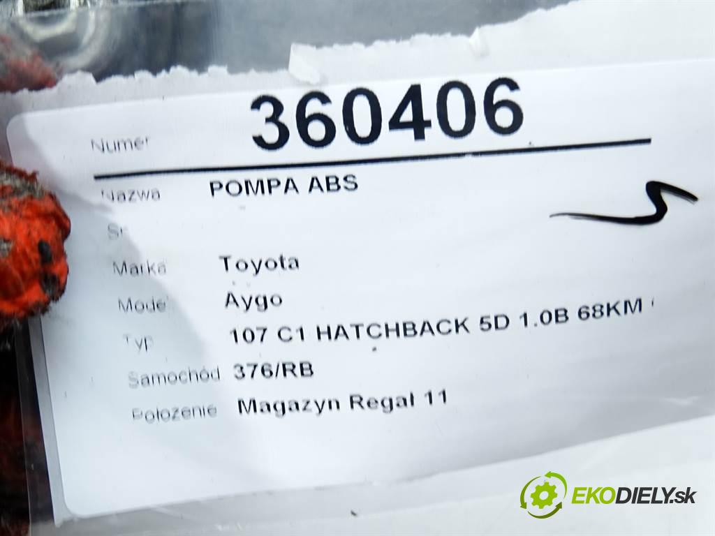 Toyota Aygo  2006 50 kW 107 C1 HATCHBACK 5D 1.0B 68KM 05-08 1000 Pumpa ABS 0265800441 (Pumpy ABS)