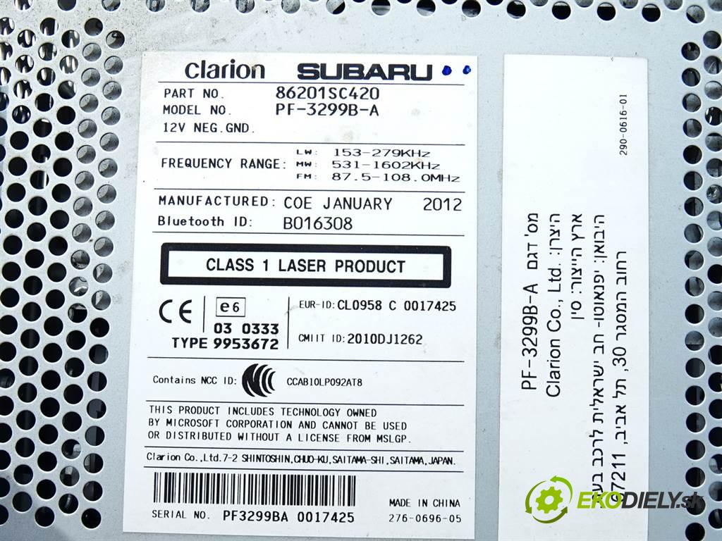 Subaru Forester III  2012 147KM 2.0D 147KM 08-13 2000 RADIO 86201SC420 (Audio zařízení)