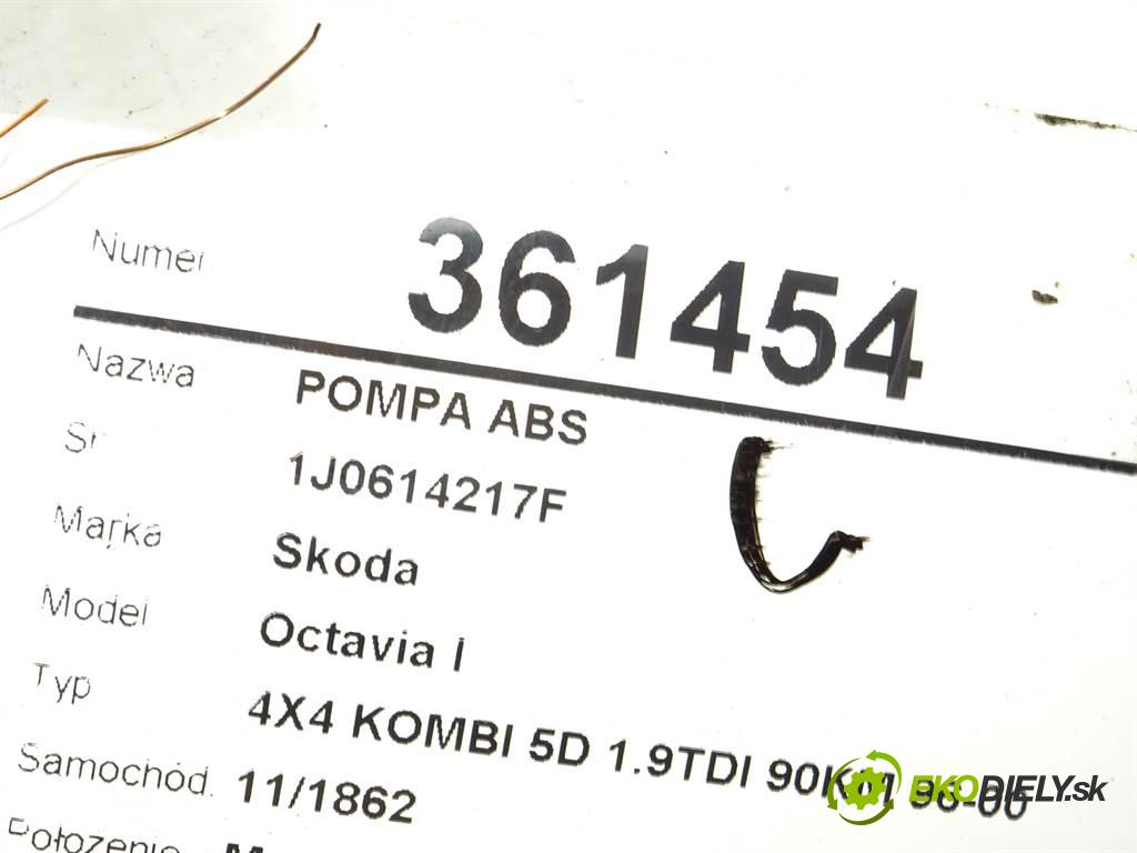 Skoda Octavia I  2000 66 kW 4X4 KOMBI 5D 1.9TDI 90KM 96-00 1900 Pumpa ABS 1J0614217F (Pumpy ABS)