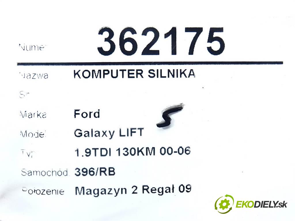 Ford Galaxy LIFT  2005 96 kW 1.9TDI 130KM 00-06 1900 riadiaca jednotka Motor 038906019NB (Riadiace jednotky)