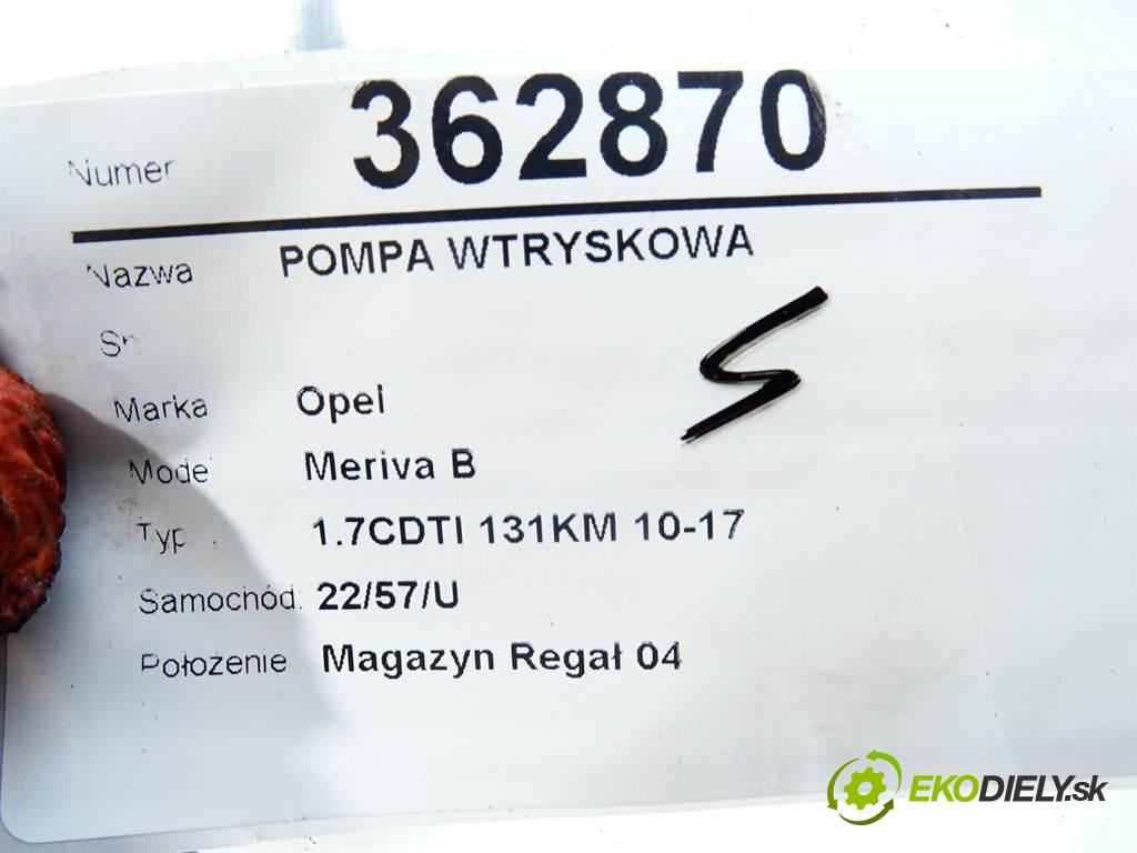 Opel Meriva B  2010 81 kW 1.7CDTI 131KM 10-17 1700 Pumpa vstrekovacia 55575409 (Vstrekovacie čerpadlá)