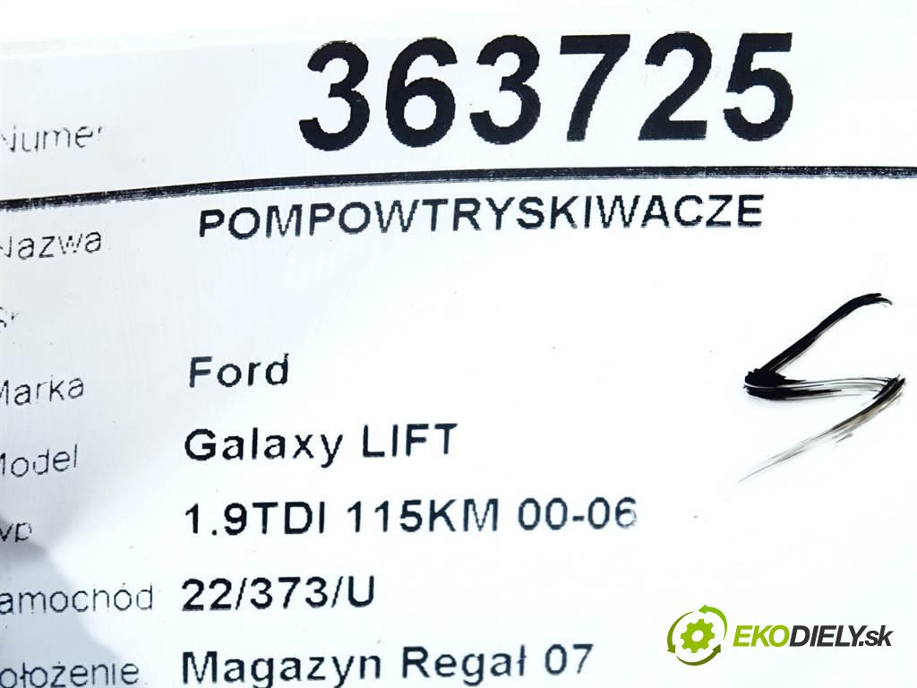 Ford Galaxy LIFT  2001 85 kW 1.9TDI 115KM 00-06 1900 vstrekovače 038130073AC (Vstrekovače)