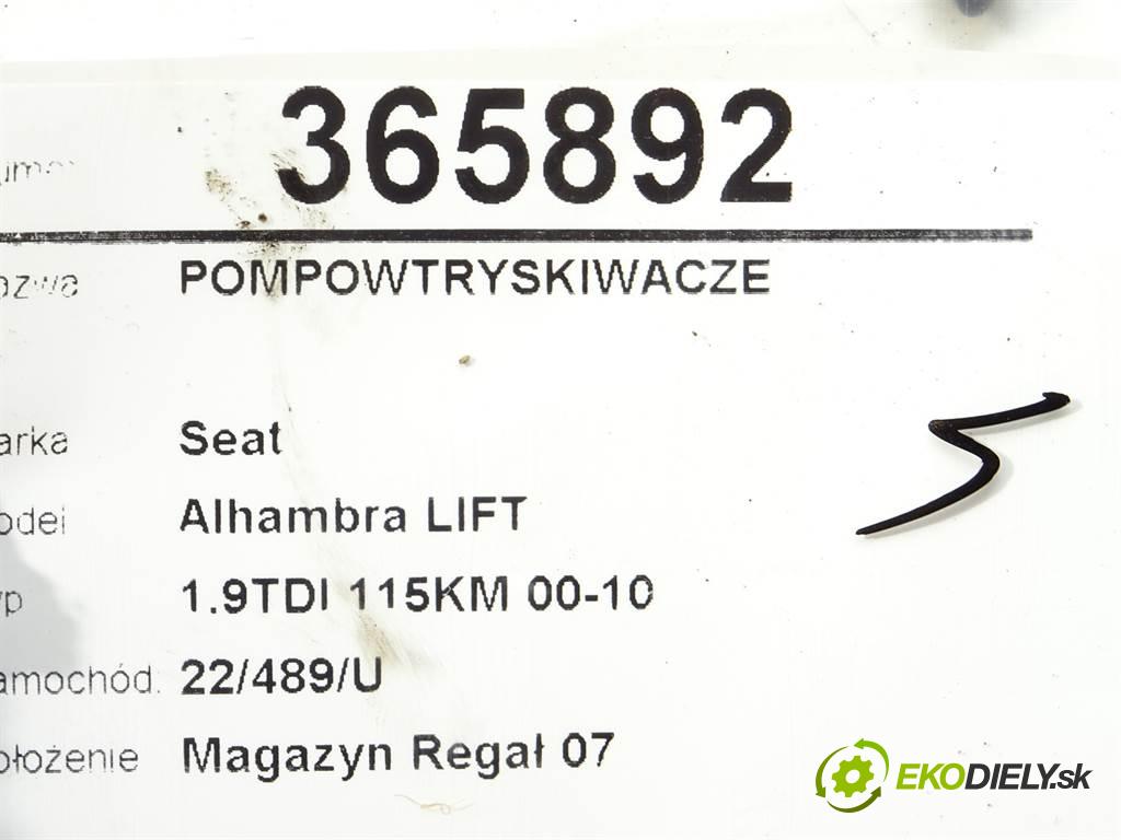 Seat Alhambra LIFT  2002 85KW 1.9TDI 115KM 00-10 1896 vstrekovače 0414720038 (Vstrekovače)