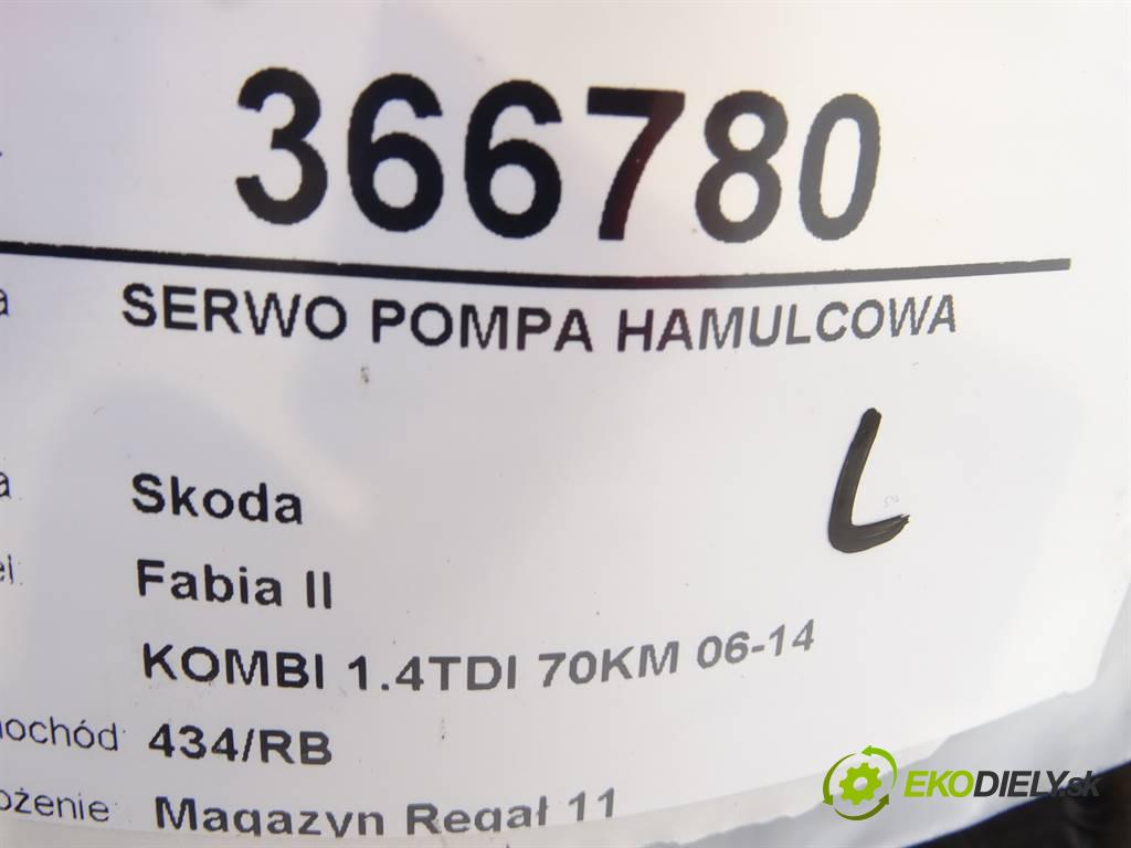 Skoda Fabia II  2009 51 kW KOMBI 1.4TDI 70KM 06-14 1400 Posilovač Pumpa brzdová  (Posilňovače bŕzd)