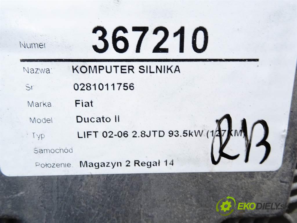 Fiat Ducato II    LIFT 02-06 2.8JTD 93.5kW (127KM)  riadiaca jednotka Motor 0281011756 1345133080 (Riadiace jednotky)