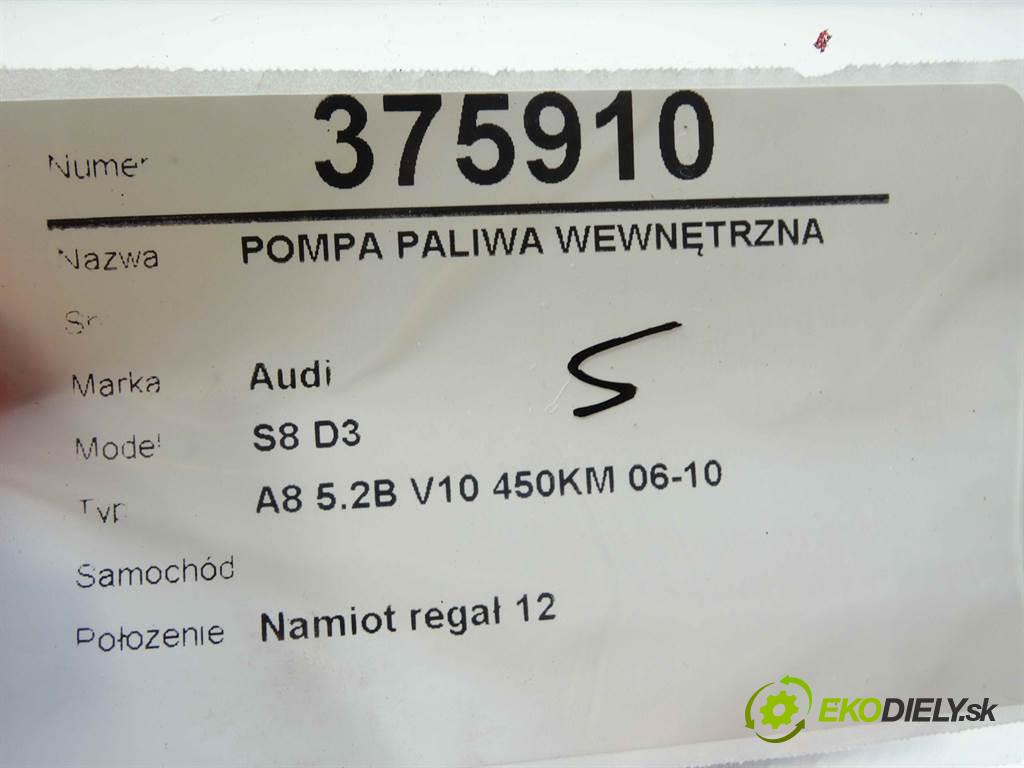 Audi S8 D3    A8 5.2B V10 450KM 06-10  Pumpa paliva vnútorná 4E0919087H (Palivové pumpy, čerpadlá, plaváky)