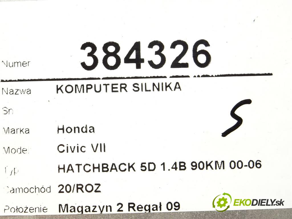 Honda Civic VII  2004 66 kW HATCHBACK 5D 1.4B 90KM 00-06 1400 riadiaca jednotka Motor 37820-PMA-G22 (Riadiace jednotky)