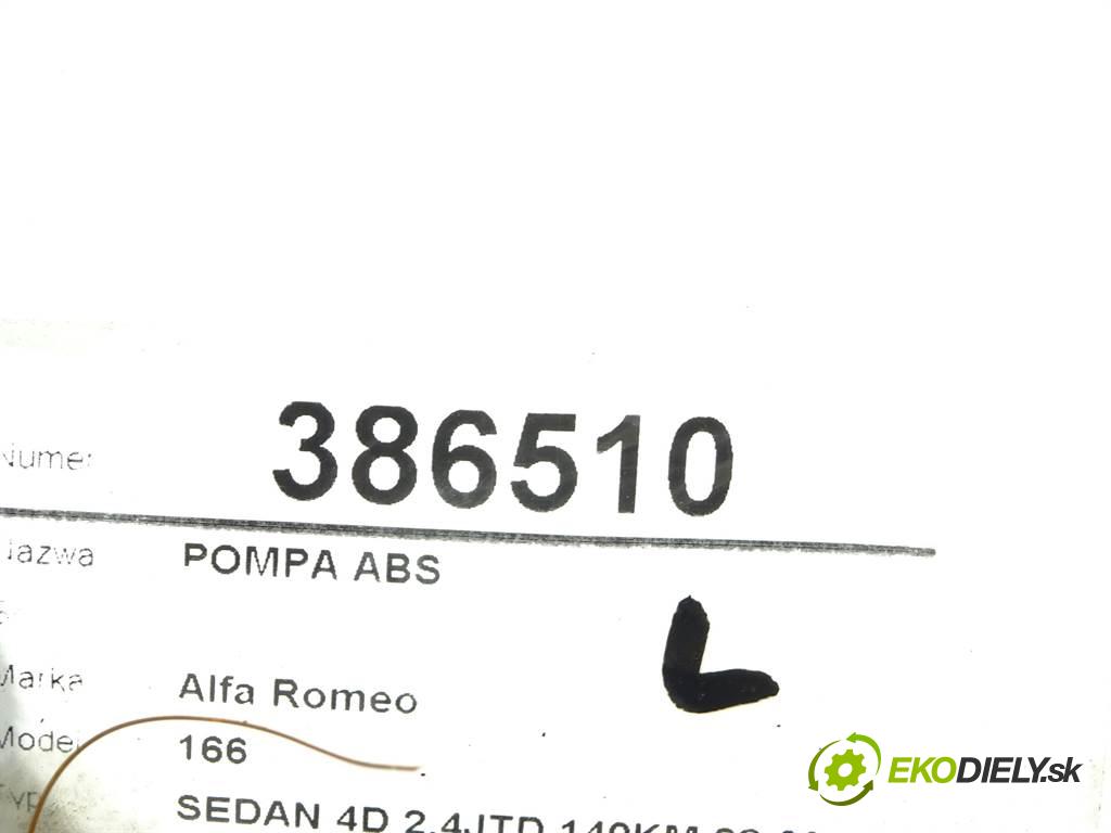 Alfa Romeo 166  2001  SEDAN 4D 2.4JTD 140KM 98-03 2400 Pumpa ABS 60652775 0265220453 (Pumpy ABS)