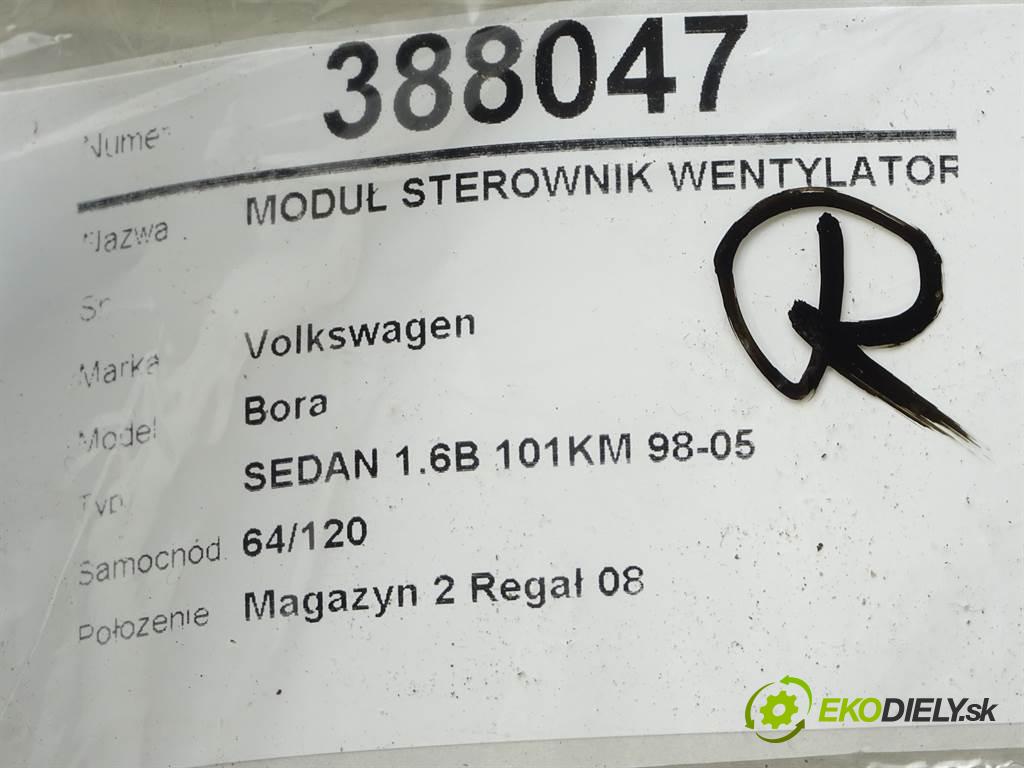 Volkswagen Bora  1999 74 kW SEDAN 1.6B 101KM 98-05 1600 Modul Riadiaca jednotka ventilátora 1J0919506L (Ostatné)