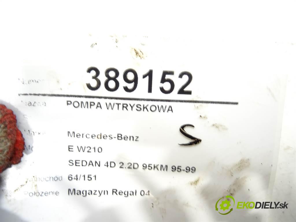 Mercedes-Benz E W210  1997 70 kW SEDAN 4D 2.2D 95KM 95-99 2200 Pumpa vstrekovacia 0400074936 6010700501 (Vstrekovacie čerpadlá)