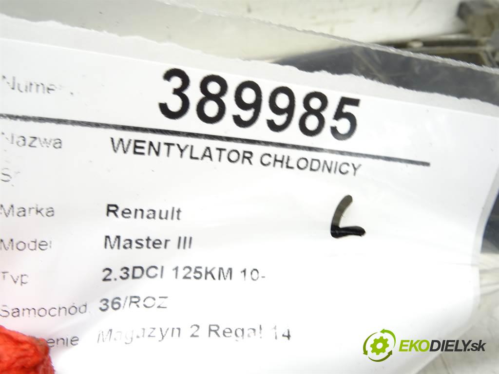 Renault Master III  2013 92 kW 2.3DCI 125KM 10- 2300 Ventilátor chladiča 214815872R (Ventilátory)