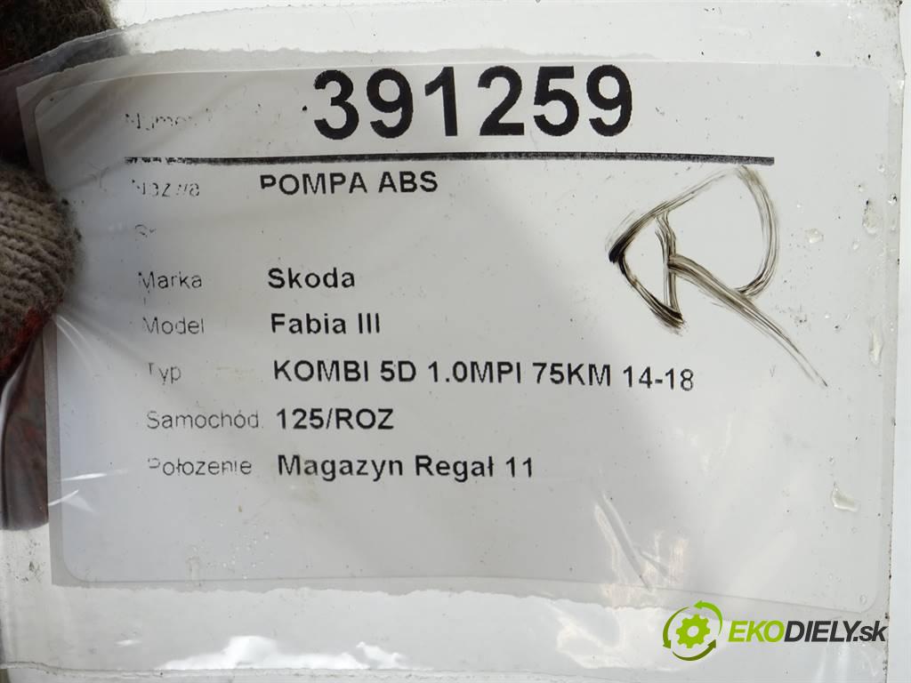 Skoda Fabia III  2017 55 kW KOMBI 5D 1.0MPI 75KM 14-18 1000 Pumpa ABS 6C0907379R (Pumpy ABS)