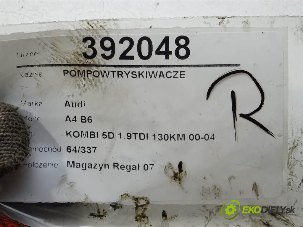 Audi A4 B6  2002 96 kW KOMBI 5D 1.9TDI 130KM 00-04 1900 vstrekovače 038130073AR (Vstrekovače)