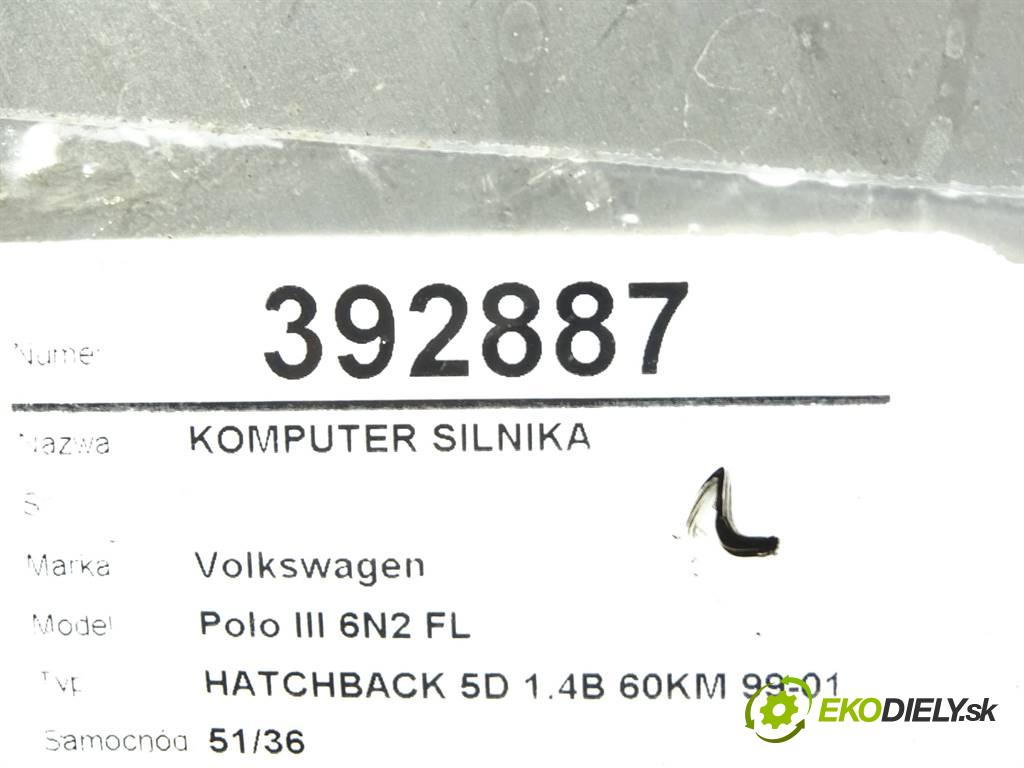 Volkswagen Polo III 6N2 FL  2000  HATCHBACK 5D 1.4B 60KM 99-01 1400 riadiaca jednotka Motor 032509106B (Riadiace jednotky)