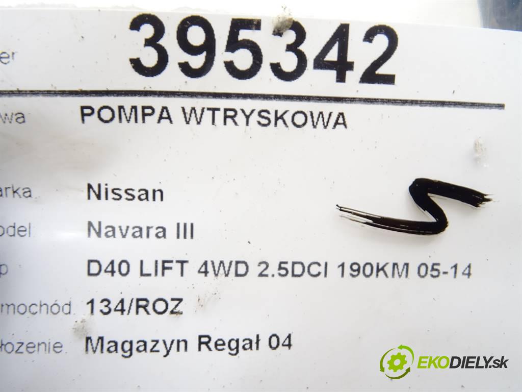 Nissan Navara III  2012 140 kW D40 LIFT 4WD 2.5DCI 190KM 05-14 2500 Pumpa vstrekovacia 167005X00D (Vstrekovacie čerpadlá)