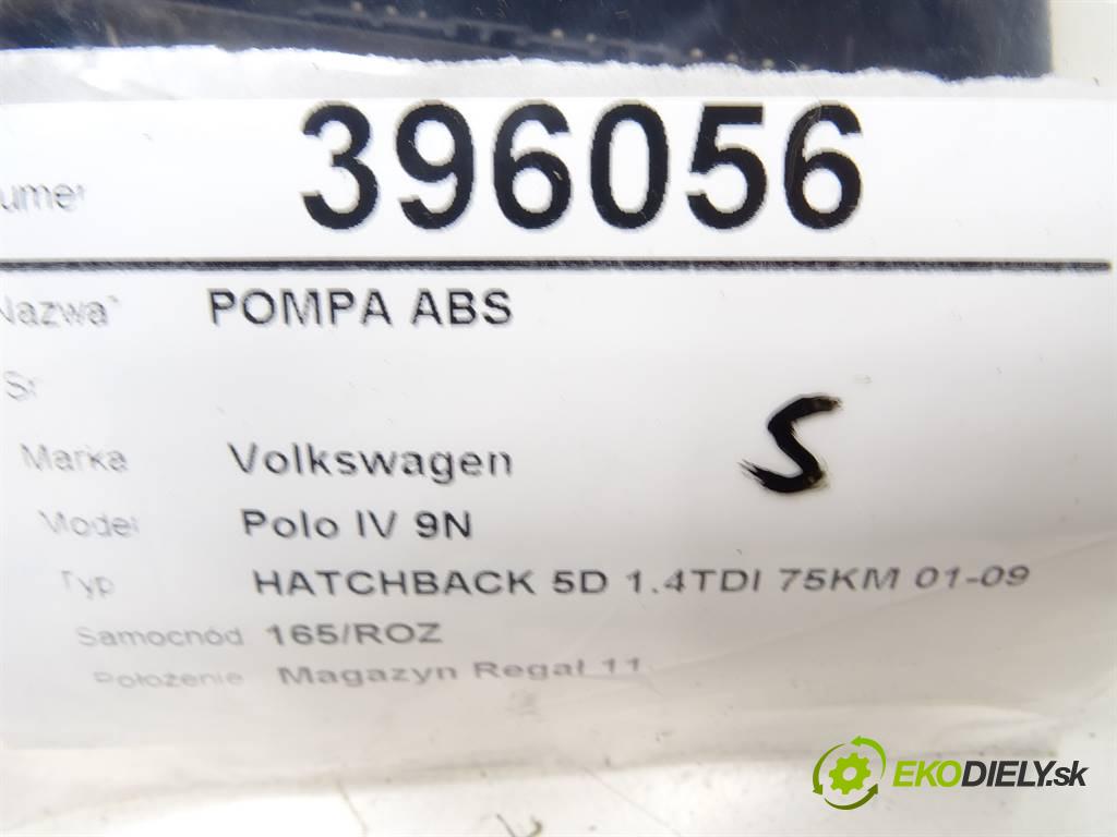 Volkswagen Polo IV 9N  2003 55 kW HATCHBACK 5D 1.4TDI 75KM 01-09 1400 Pumpa ABS 6Q0614117H (Pumpy ABS)