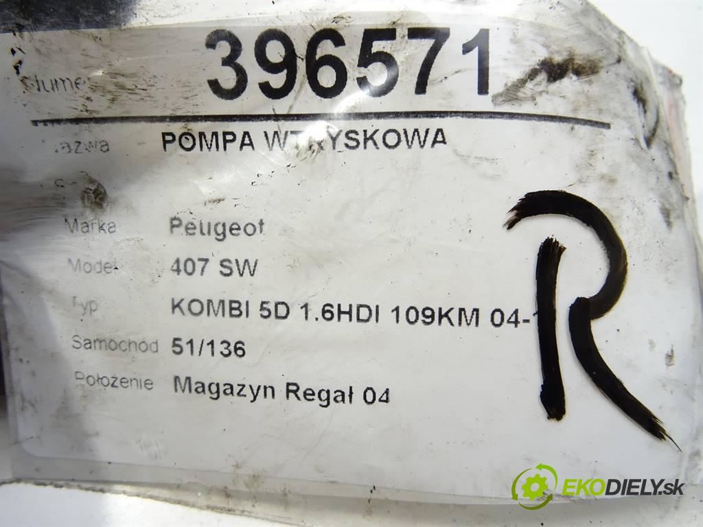 Peugeot 407 SW  2005 80 kW KOMBI 5D 1.6HDI 109KM 04-11 1600 Pumpa vstrekovacia 0445010102 (Vstrekovacie čerpadlá)