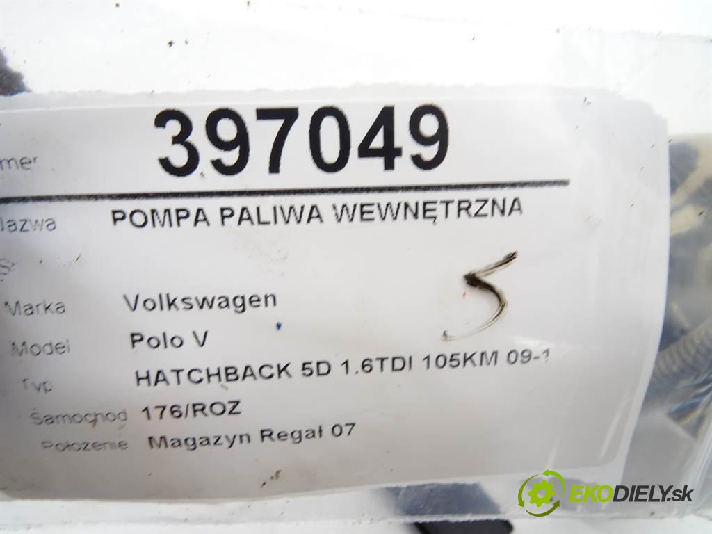 Volkswagen Polo V  2010 77 kW HATCHBACK 5D 1.6TDI 105KM 09-14 1600 Pumpa paliva vnútorná 6R0919050 (Palivové pumpy, čerpadlá, plaváky)