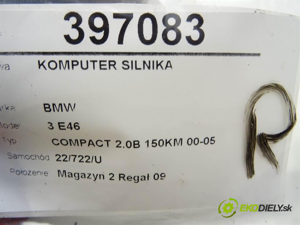 BMW 3 E46  2003  COMPACT 2.0B 150KM 00-05 1800 riadiaca jednotka Motor 1711648 (Riadiace jednotky)