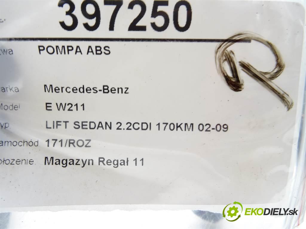 Mercedes-Benz E W211  2007 100 kW LIFT SEDAN 2.2CDI 170KM 02-09 2100 Pumpa ABS 0265960312 A2114311712 (Pumpy ABS)
