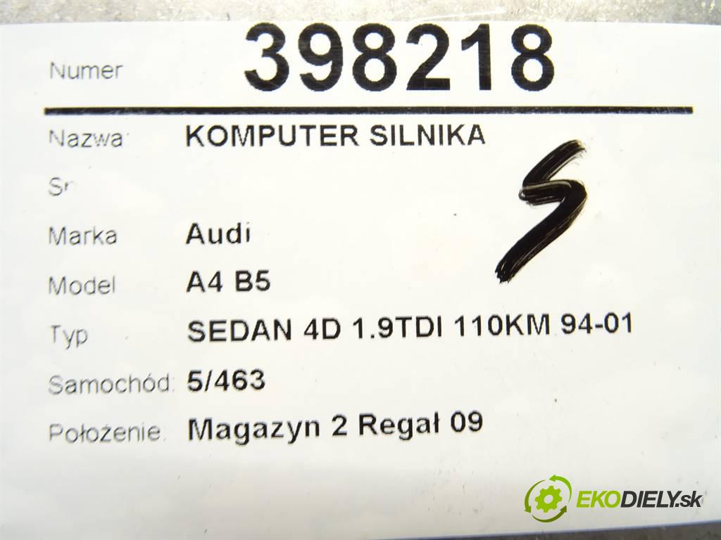 Audi A4 B5  1998 85 kW SEDAN 4D 1.9TDI 110KM 94-01 1900 riadiaca jednotka Motor 038906018S (Riadiace jednotky)