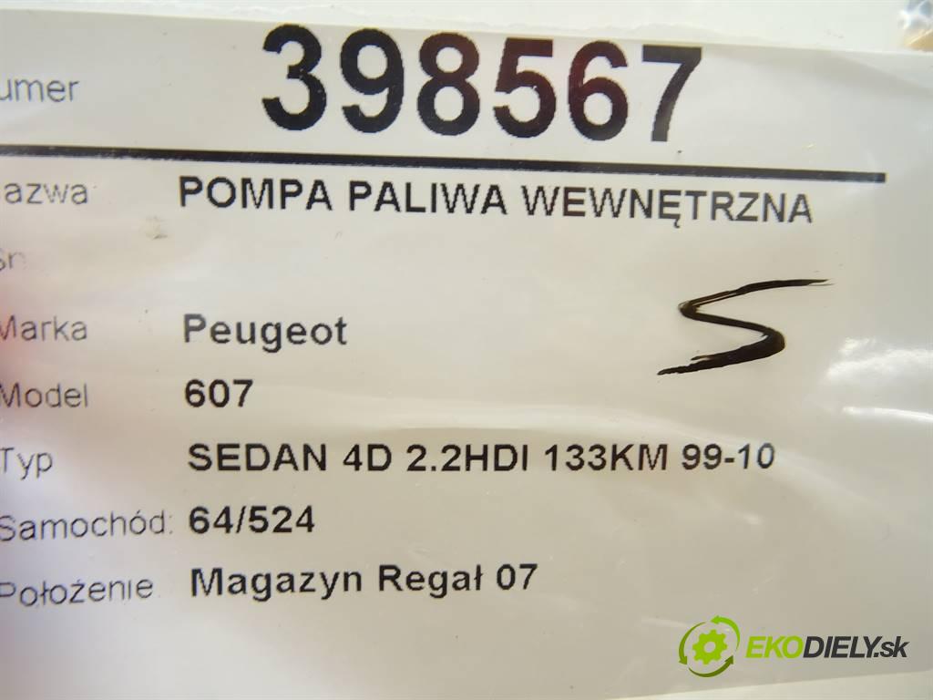 Peugeot 607  2000 98 kW SEDAN 4D 2.2HDI 133KM 99-10 2200 Pumpa paliva vnútorná  (Palivové pumpy, čerpadlá, plaváky)