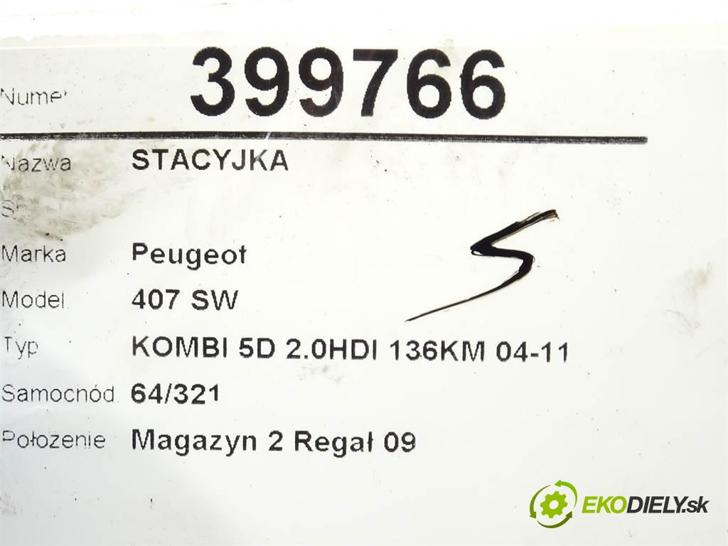 Peugeot 407 SW  2004 100 kW KOMBI 5D 2.0HDI 136KM 04-11 2000 spinačka N0502455 (Spínacie skrinky a kľúče)