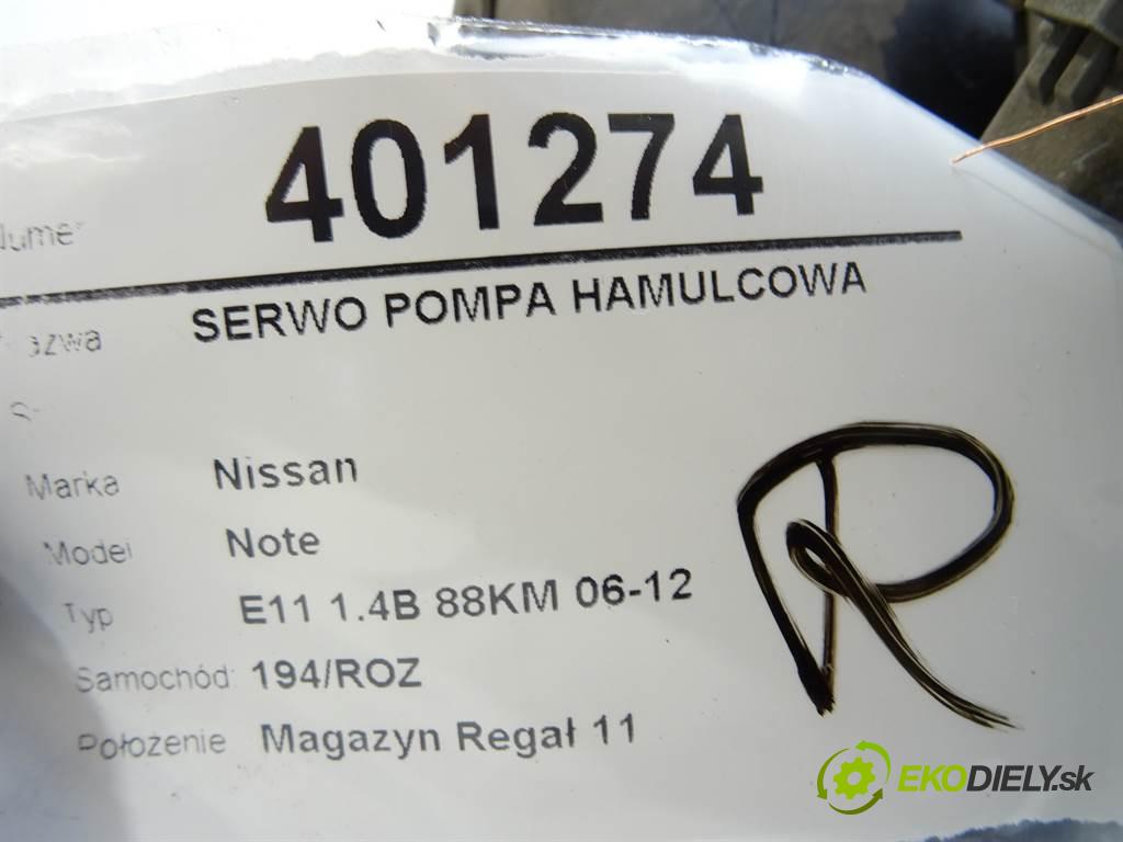 Nissan Note  2008 65 kW E11 1.4B 88KM 06-12 1400 Posilovač Pumpa brzdová 46007AX702 (Posilňovače bŕzd)