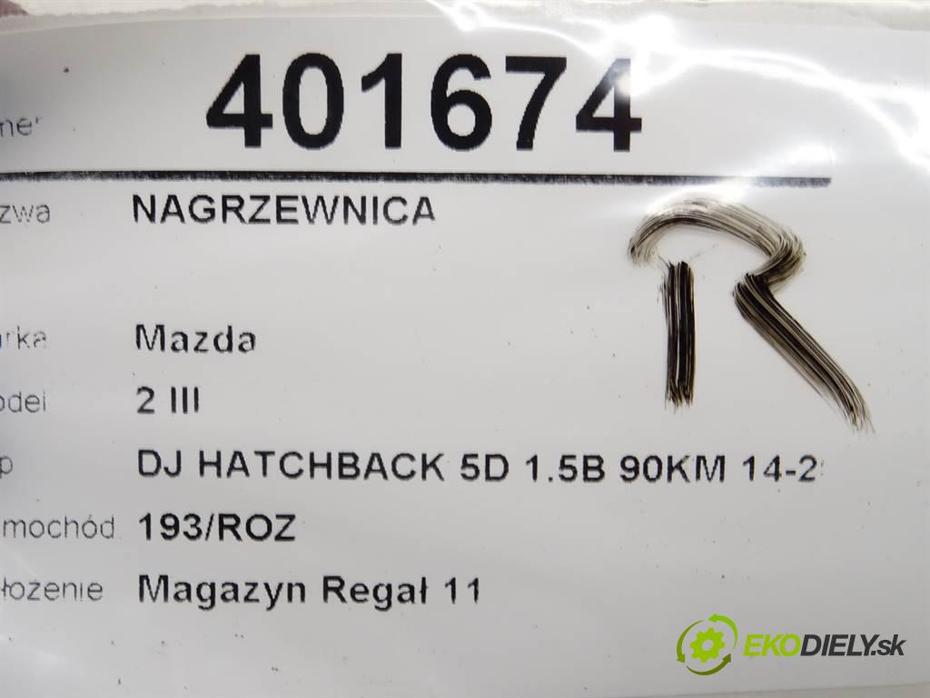 Mazda 2 III  2019 66 kW DJ HATCHBACK 5D 1.5B 90KM 14-20 1500 Výhrevné teleso, radiátor kúrenia  (Radiátory kúrenia)