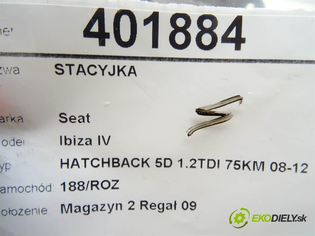 Seat Ibiza IV  2011 55 kW HATCHBACK 5D 1.2TDI 75KM 08-12 1200 spinačka 6R0905851D (Spínacie skrinky a kľúče)