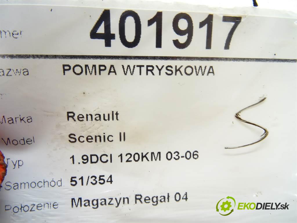 Renault Scenic II  2004 88 kW 1.9DCI 120KM 03-06 1900 Pumpa vstrekovacia 8200108225 (Vstrekovacie čerpadlá)