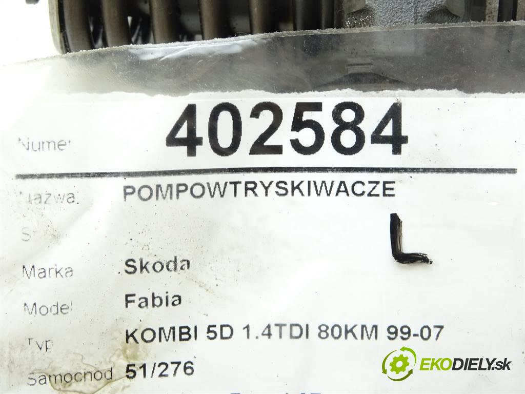 Skoda Fabia  2006 59kW KOMBI 5D 1.4TDI 80KM 99-07 1422 vstrekovače 0414720215 (Vstrekovače)