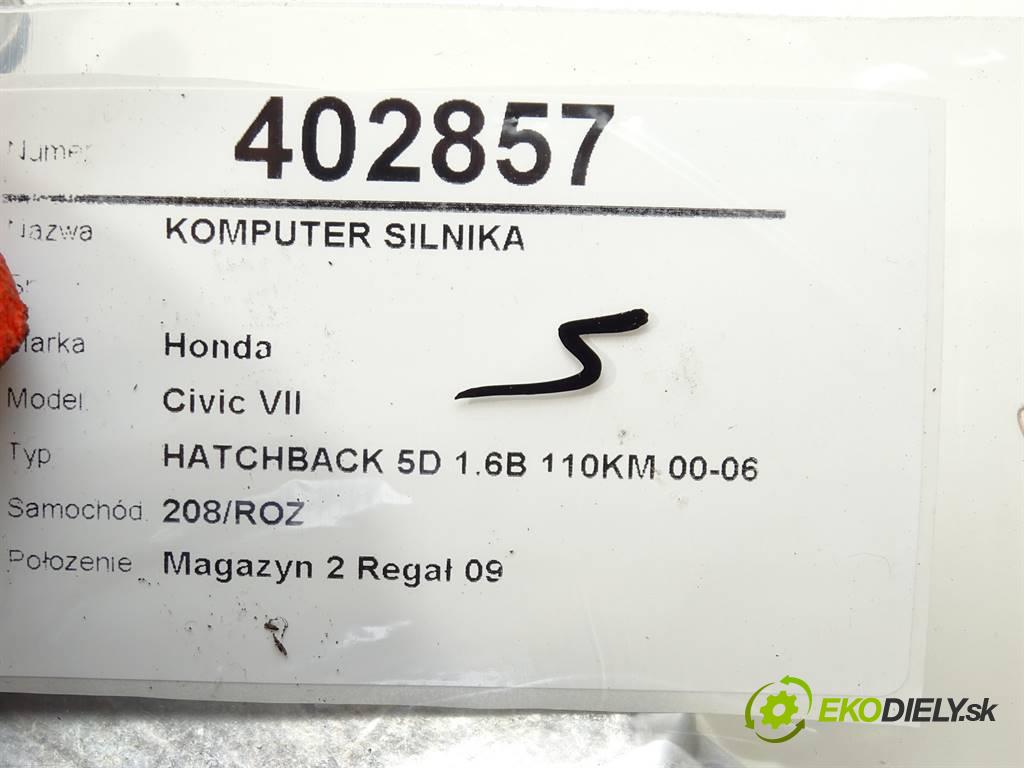 Honda Civic VII  2003 93 kW HATCHBACK 5D 1.6B 110KM 00-06 1600 riadiaca jednotka Motor 37820-PMH-E11 (Riadiace jednotky)