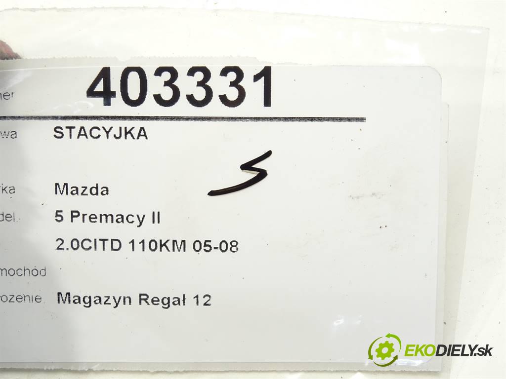 MAZDA 5 (CR19) 2005 - 2010    2.0 CD (CR19) 81 kW [110 KM] olej napędowy 2005 -   spinačka  (Spínacie skrinky a kľúče)