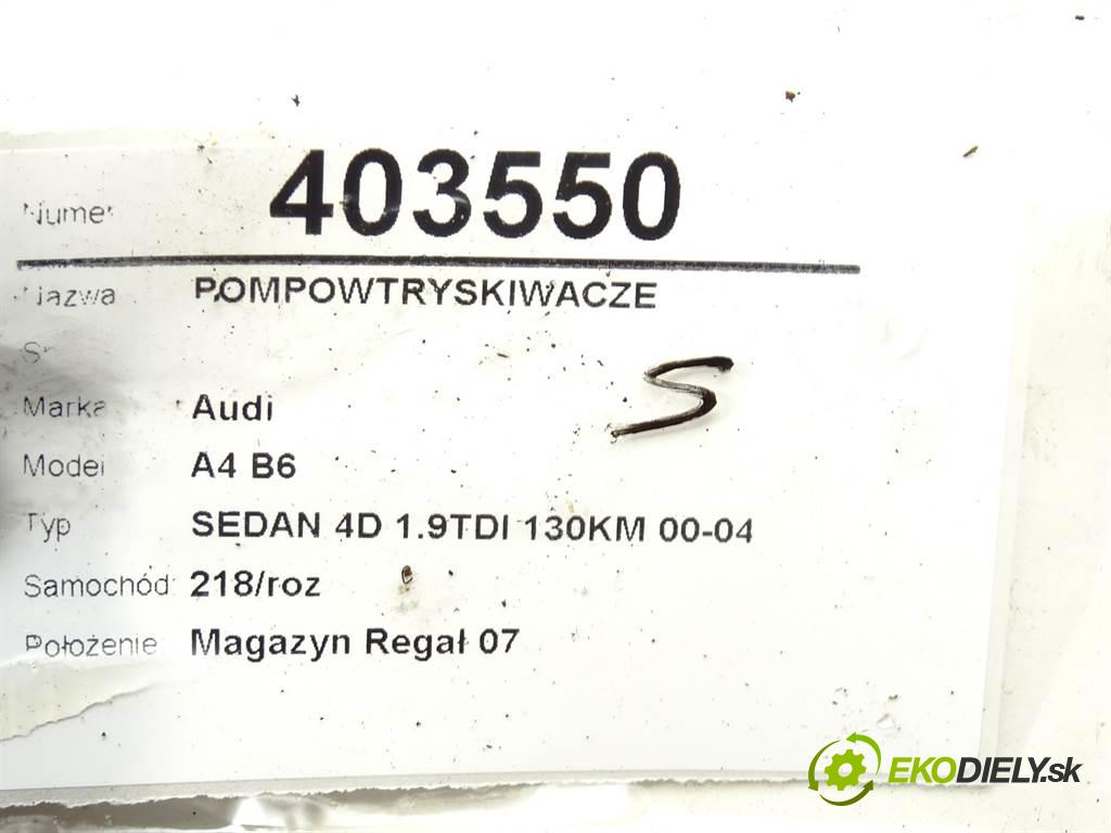 Audi A4 B6  2004 96 kW SEDAN 4D 1.9TDI 130KM 00-04 1900 vstrekovače 0414720216 (Vstrekovače)