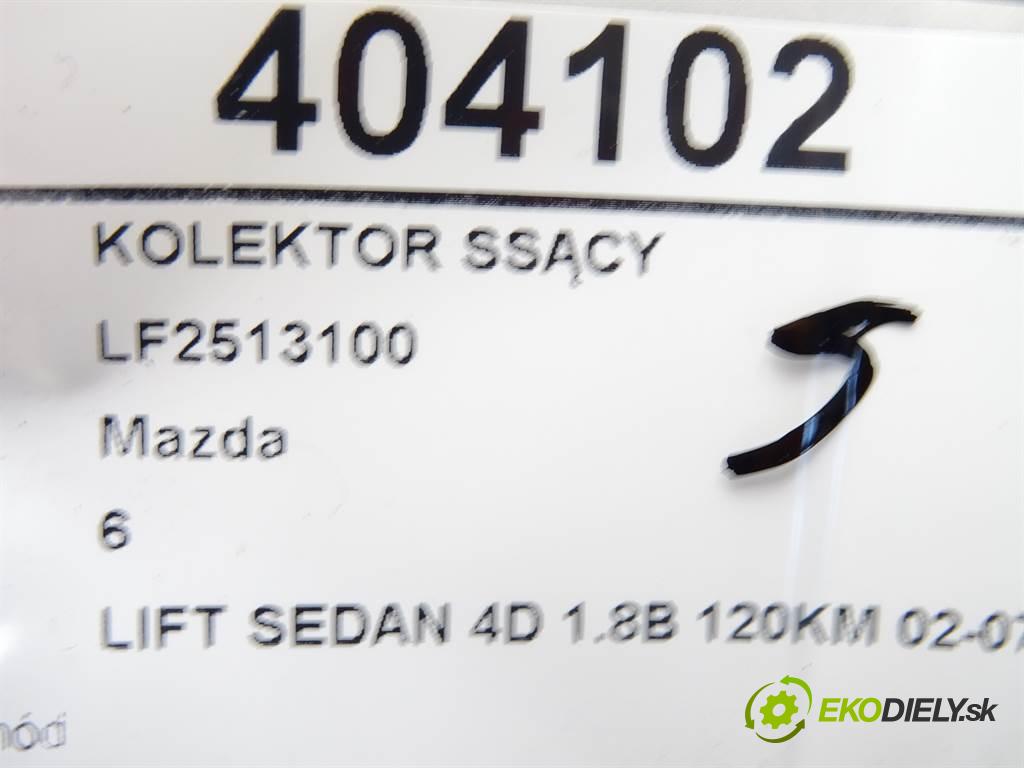 MAZDA 6 sedan (GG) 2002 - 2008    1.8 88 kW [120 KM] benzyna 2002 - 2007  Potrubie sacie, sanie LF2513100 (Sacie potrubia)