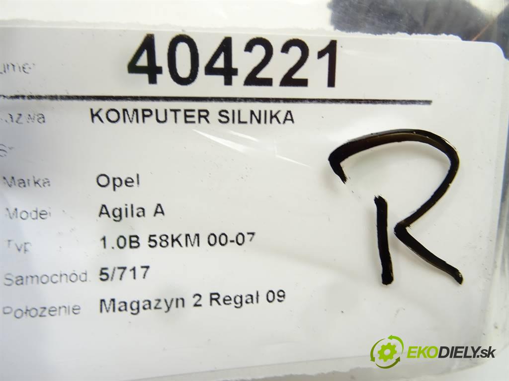 OPEL AGILA (A) (H00) 2000 - 2007    1.0 12V (F68) 43 kW [58 KM] benzyna 2000 - 2007  riadiaca jednotka Motor 55350549 (Riadiace jednotky)