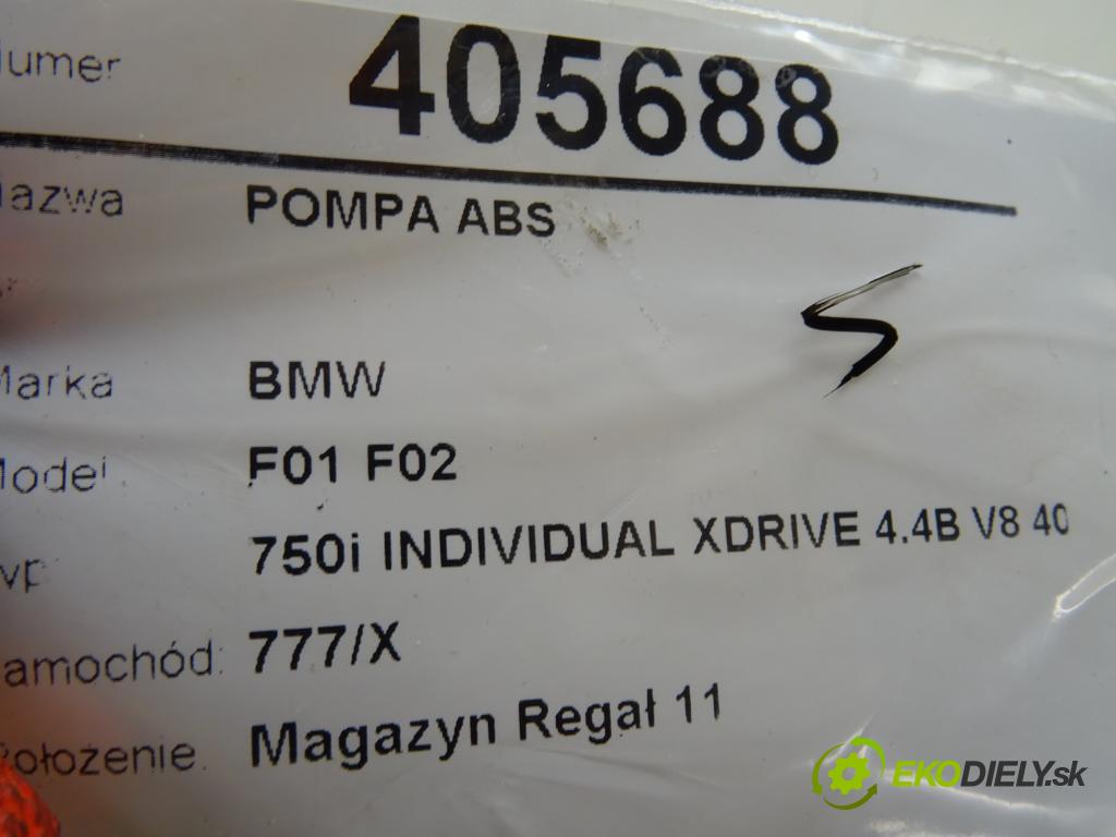 BMW 7 (F01, F02, F03, F04) 2008 - 2015    750 i, Li xDrive 300 kW [408 KM] benzyna 2009 - 20  Pumpa ABS 6851390 0265960431 (Pumpy ABS)