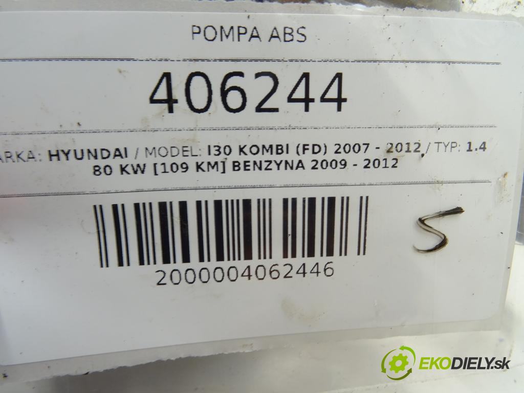 HYUNDAI i30 Kombi (FD) 2007 - 2012    1.4 80 kW [109 KM] benzyna 2009 - 2012  Pumpa ABS 0265231956 (Pumpy ABS)