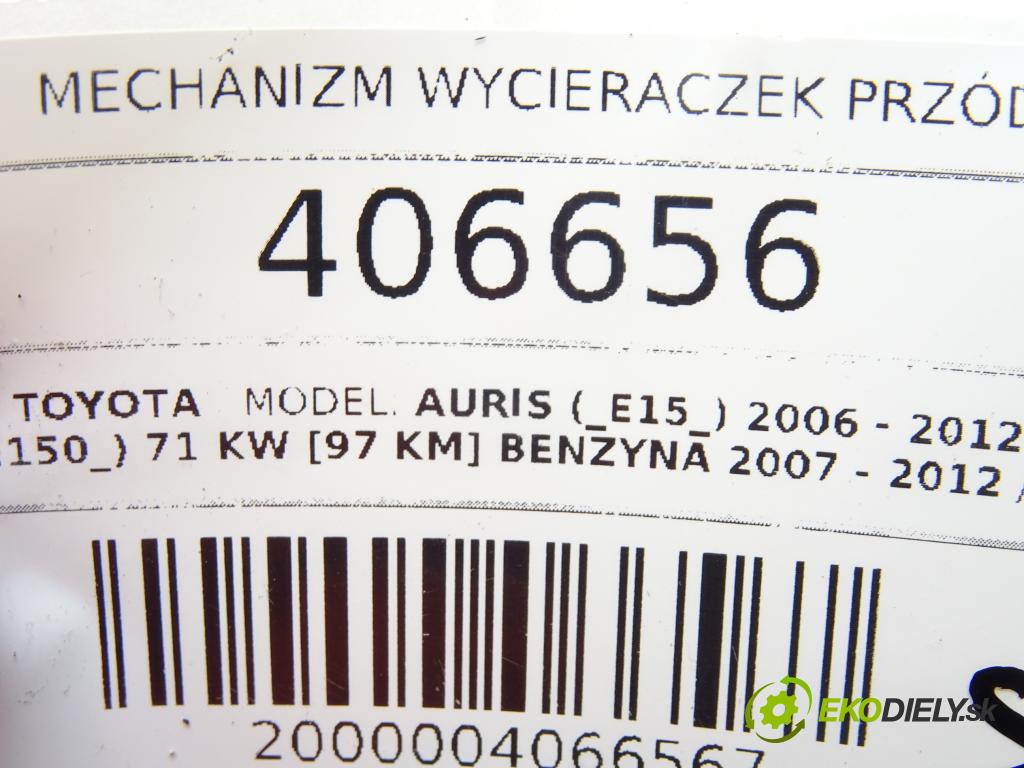TOYOTA AURIS (_E15_) 2006 - 2012    1.4 (ZZE150_) 71 kW [97 KM] benzyna 2007 - 2012  Mechanizmus stieračov predný 85110-12A10 (Motorčeky stieračov predné)