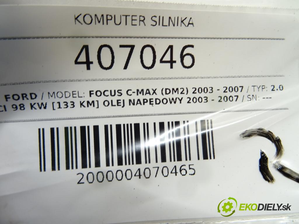 FORD FOCUS C-MAX (DM2) 2003 - 2007    2.0 TDCi 98 kW [133 KM] olej napędowy 2003 - 2007  riadiaca jednotka Motor 3M51-12A650-ND (Riadiace jednotky)