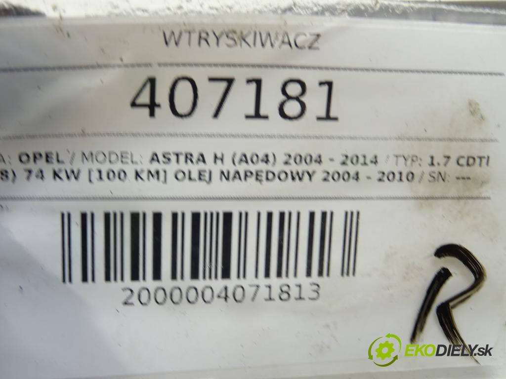 OPEL ASTRA H (A04) 2004 - 2014    1.7 CDTI (L48) 74 kW [100 KM] olej napędowy 2004 -  vstrekovač 0445110175 (Vstrekovače)