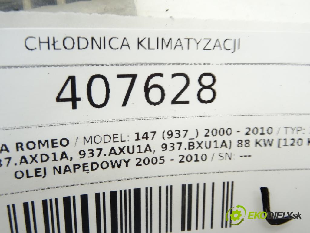 ALFA ROMEO 147 (937_) 2000 - 2010    1.9 JTDM 8V (937.AXD1A, 937.AXU1A, 937.BXU1A) 88 k  Chladič klimatizácie  (Chladiče klimatizácie)