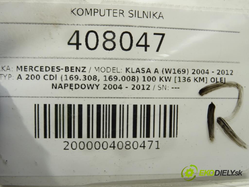 MERCEDES-BENZ KLASA A (W169) 2004 - 2012    A 200 CDI (169.308, 169.008) 100 kW [136 KM] olej   riadiaca jednotka Motor A6401500679 (Riadiace jednotky)