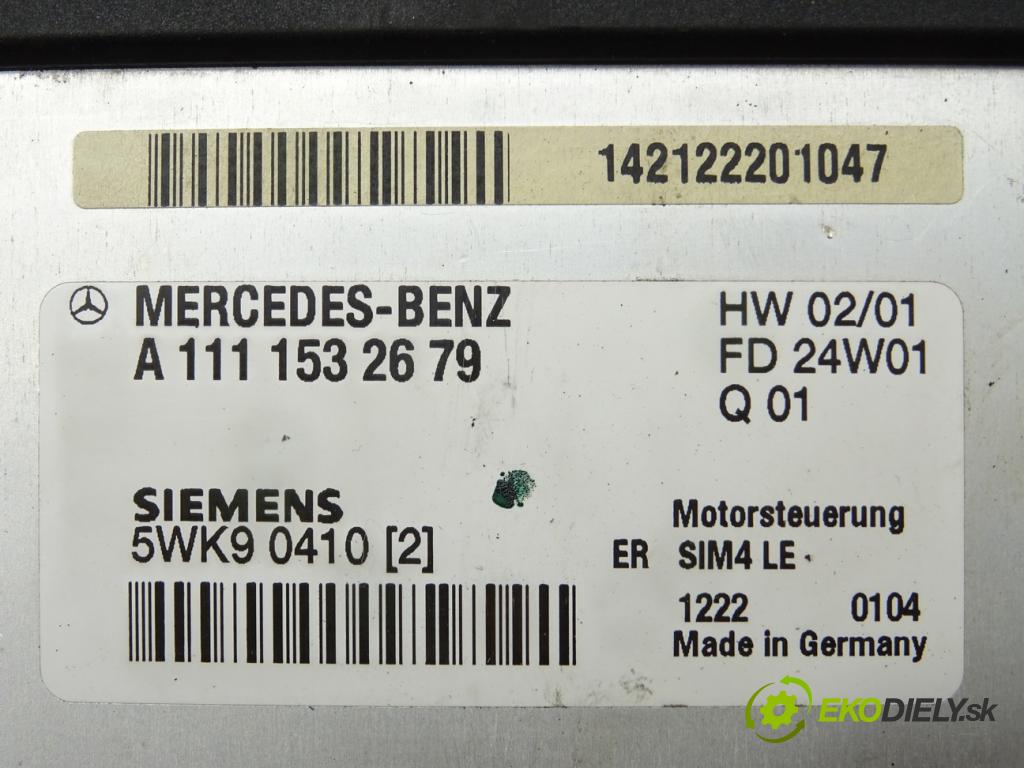 MERCEDES-BENZ KLASA C coupe (CL203) 2001 - 2011    C 200 Kompressor (203.745) 120 kW [163 KM] benzyna  řídící jednotka motora A1111532679 (Řídící jednotky)