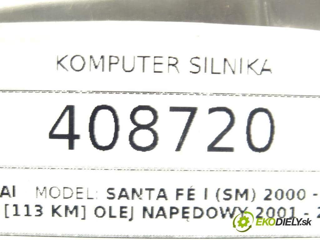 HYUNDAI SANTA FÉ I (SM) 2000 - 2006    2.0 CRDi 83 kW [113 KM] olej napędowy 2001 - 2006  riadiaca jednotka Motor 39101-27212 (Riadiace jednotky)