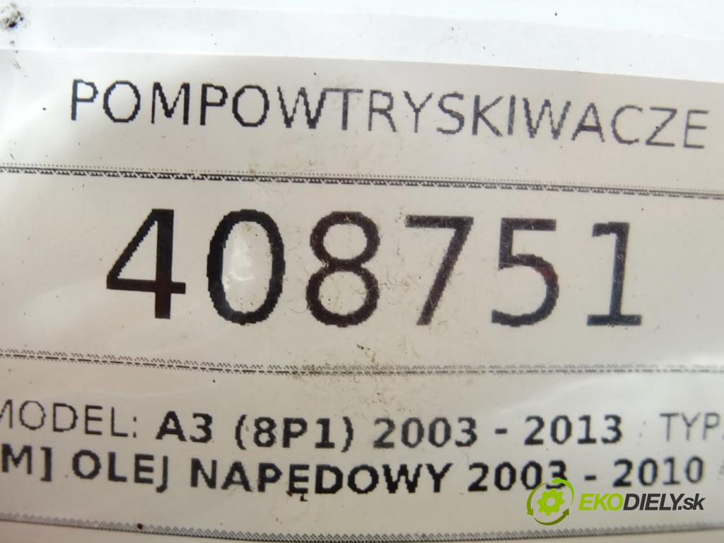 AUDI A3 (8P1) 2003 - 2013    1.9 TDI 77 kW [105 KM] olej napędowy 2003 - 2010  vstrekovače 0414720404 (Vstrekovače)