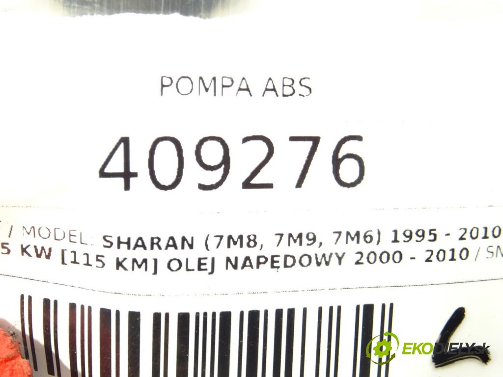 VW SHARAN (7M8, 7M9, 7M6) 1995 - 2010    1.9 TDI 85 kW [115 KM] olej napędowy 2000 - 2010  Pumpa ABS 7M3907379B (Pumpy ABS)