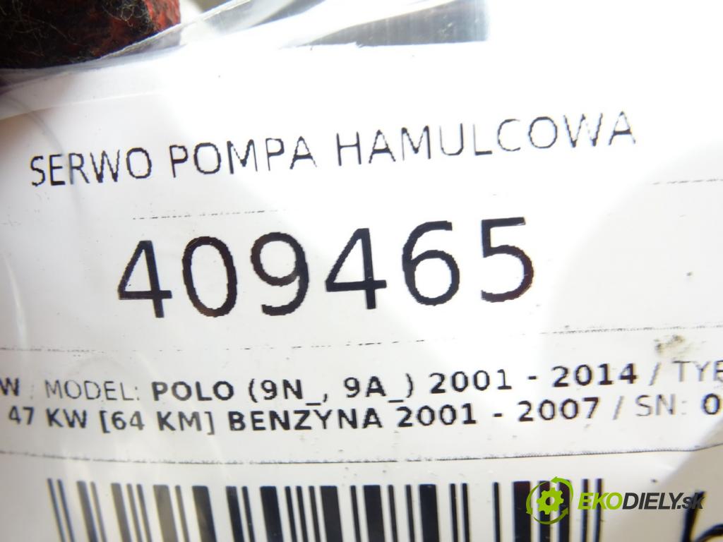 VW POLO (9N_, 9A_) 2001 - 2014    1.2 12V 47 kW [64 KM] benzyna 2001 - 2007  Posilovač Pumpa brzdová  (Posilňovače bŕzd)